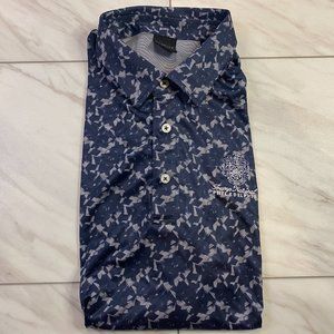 Dunning Golf Performance Polo Trump National Philadelphia Blue Gray XL